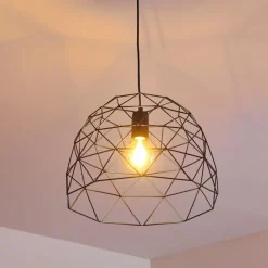 Lampes Industrielles-hofstein Suspension Hajom Noir, 1 lumière