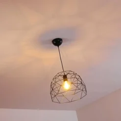 Lampes Industrielles-hofstein Suspension Hajom Noir, 1 lumière