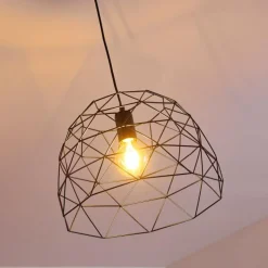 Lampes Industrielles-hofstein Suspension Hajom Noir, 1 lumière