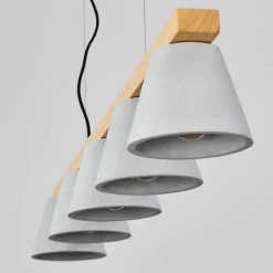 hofstein Suspension Halltorp Bois clair, Noir, 5 lumières