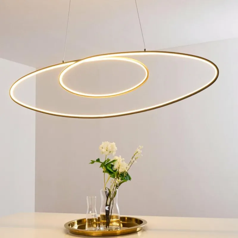 hofstein Suspension Harpeth LED Nickel mat, 1 lumière