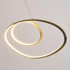 hofstein Suspension Harpeth LED Nickel mat, 1 lumière