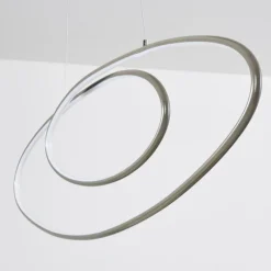 hofstein Suspension Harpeth LED Nickel mat, 1 lumière