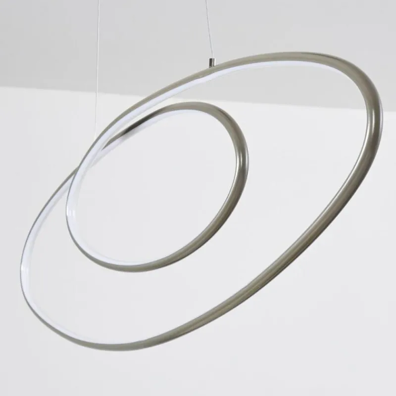 hofstein Suspension Harpeth LED Nickel mat, 1 lumière