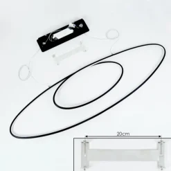 hofstein Suspension Harpeth LED Noir, 1 lumière