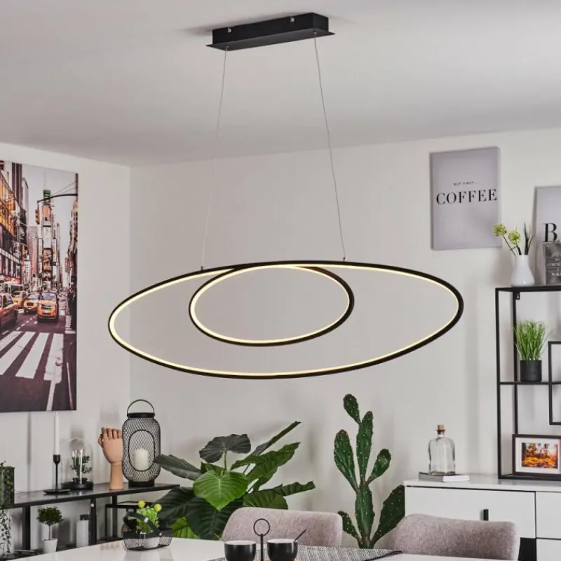 hofstein Suspension Harpeth LED Noir, 1 lumière