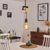 Lampes Industrielles-hofstein Suspension Hautahi Bois foncé, Noir, 1 lumière