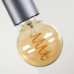 Lampes Industrielles-hofstein Suspension Hautahi Bois foncé, Noir, 4 lumières