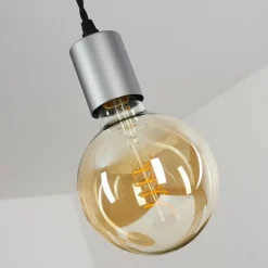 Lampes Vintages & Rétros-hofstein Suspension Hautahi Gris, Bois foncé, 1 lumière
