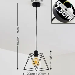 Lampes Industrielles-hofstein Suspension Havel Noir, 1 lumière