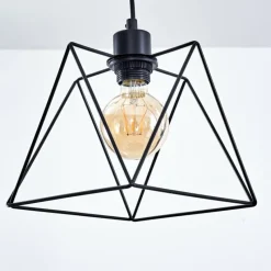 Lampes Vintages & Rétros-hofstein Suspension Havel Noir, 6 lumières