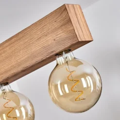 Style Boho-Chic-hofstein Suspension Heimola Brun, Couleur bois, Noir, 4 lumières