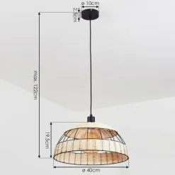 Style Boho-Chic-hofstein Suspension Heldal Noir, 1 lumière