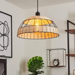 Style Boho-Chic-hofstein Suspension Heldal Noir, 1 lumière