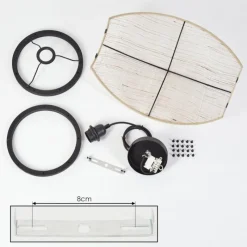 Lampes En Tissu-hofstein Suspension Helida Noir, 1 lumière