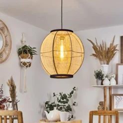 Lampes En Tissu-hofstein Suspension Helida Noir, 1 lumière