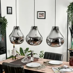 hofstein Suspension Herisau Noir, 3 lumières