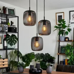 Style Boho-Chic-hofstein Suspension Herrera Noir, 3 lumières