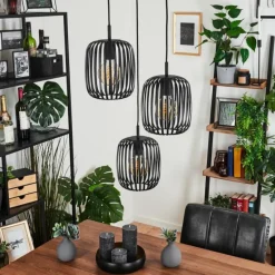 Style Boho-Chic-hofstein Suspension Herrera Noir, 3 lumières