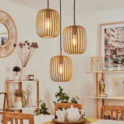 Style Boho-Chic-hofstein Suspension Herrera Sable, 3 lumières