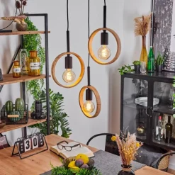 Luminaires Scandinaves-hofstein Suspension Hickmann Noir, 3 lumières