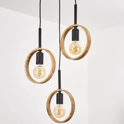 Luminaires Scandinaves-hofstein Suspension Hickmann Noir, 3 lumières