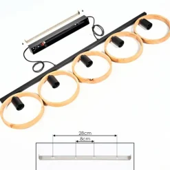 Luminaires Scandinaves-hofstein Suspension Hickmann Noir, 5 lumières