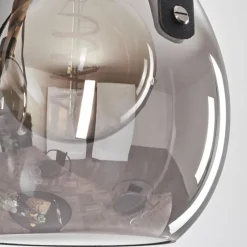 hofstein Suspension Hocker Écru, Noir, 4 lumières