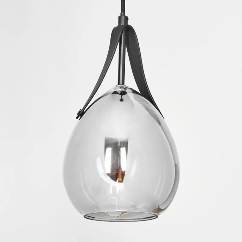 Suspension Verre Fumé-hofstein Suspension Hocker Noir, 1 lumière