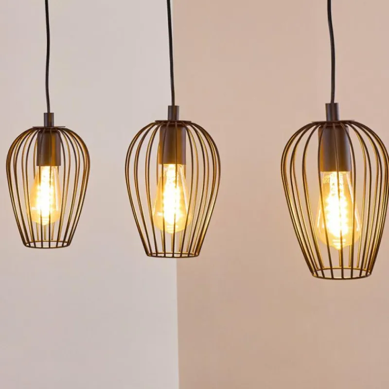 hofstein Suspension Hodges Noir, 3 lumières