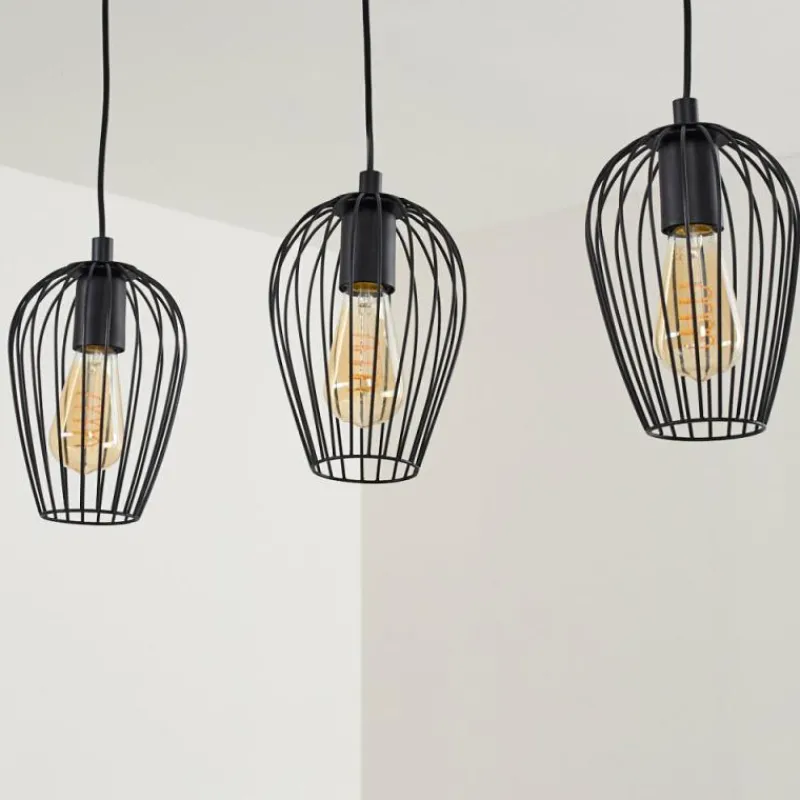 hofstein Suspension Hodges Noir, 3 lumières