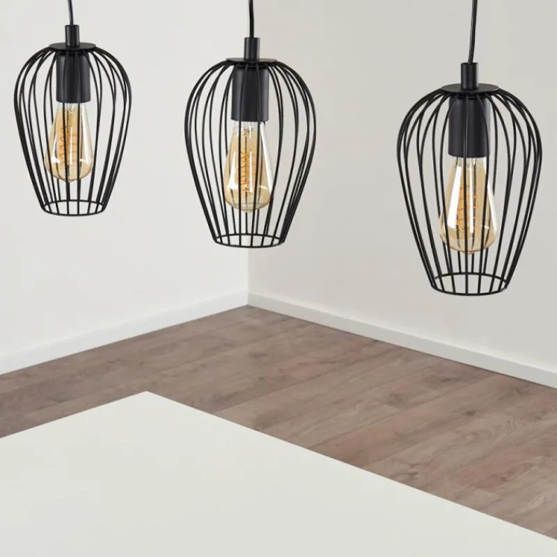 hofstein Suspension Hodges Noir, 3 lumières