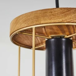 Lampes Vintages & Rétros-hofstein Suspension Hodne Brun, Noir, 1 lumière