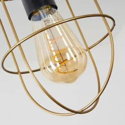 Lampes Vintages & Rétros-hofstein Suspension Hodne Écru, Noir, 4 lumières