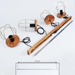 Lampes Vintages & Rétros-hofstein Suspension Hodne Écru, Noir, 4 lumières