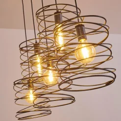 Lampes Vintages & Rétros-hofstein Suspension Hoenkoop Gris, Noir, 5 lumières