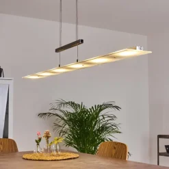 hofstein Suspension Hogana LED Nickel mat, 1 lumière
