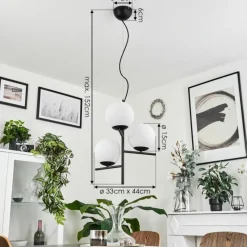 hofstein Suspension Hogatza Noir, 3 lumières