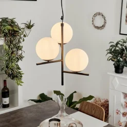 hofstein Suspension Hogatza Noir, 3 lumières