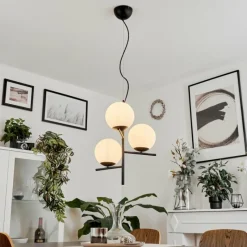 hofstein Suspension Hogatza Noir, 3 lumières