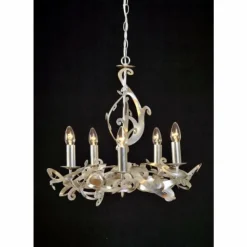 Luminaires Rustiques-Luminaires Holländer Suspension Holländer BUONO Argenté, 5 lumières