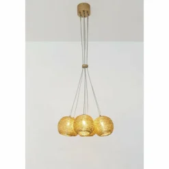 Lampes Dorées-Luminaires Holländer Suspension Holländer CARILLON Or, 7 lumières