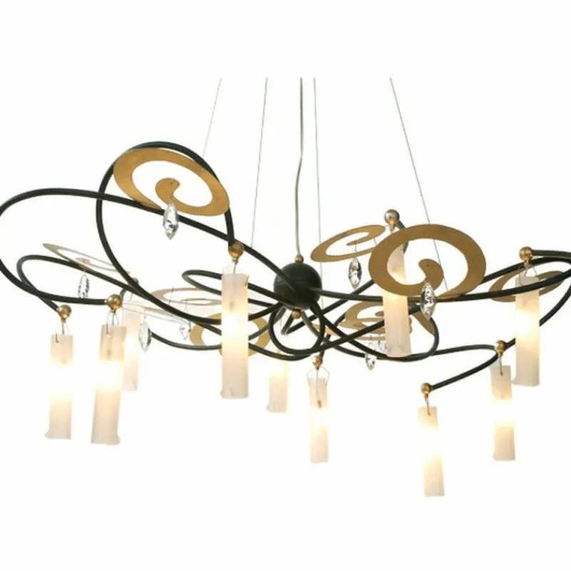 Luminaires Holländer Suspension Holländer CASINO GRANDE Brun, Or, Noir, 10 lumières