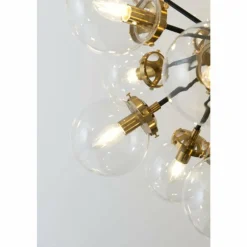 Luminaires Holländer Suspension Holländer MOLTIPLICATORE Laiton, Noir, 18 lumières