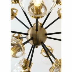 Luminaires Holländer Suspension Holländer MOLTIPLICATORE Laiton, Noir, 18 lumières