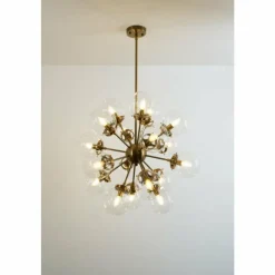 Luminaires Holländer Suspension Holländer MOLTIPLICATORE Or, Laiton, 18 lumières