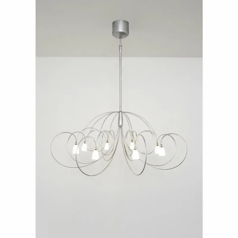 Luminaires Holländer Suspension Holländer ROSASPINTA GROSS Argenté, 8 lumières