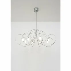 Luminaires Holländer Suspension Holländer ROSASPINTA GROSS Argenté, 8 lumières