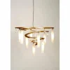 Luminaires Holländer Suspension Holländer SERPENTINEN SPIRAL Or, 9 lumières