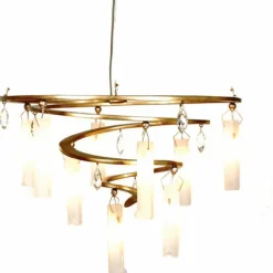 Luminaires Holländer Suspension Holländer SERPENTINEN SPIRAL Or, 9 lumières